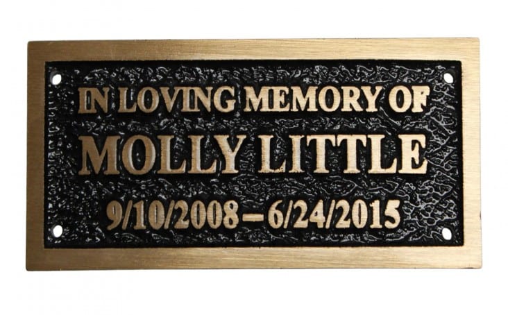 Bronze Cast Plaque Custom Recycled Plastic Bench Small