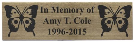 Gold Plaque Custom Recycled Plastic Bench