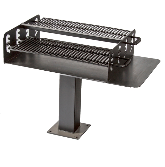Welded Picnic 1008 In. Group Furniture Square Square - In. 6 Barbecue Grill Steel