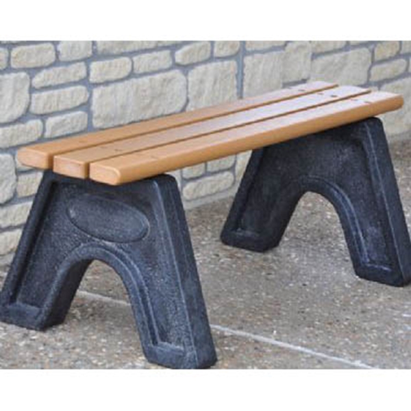 0002281 Quick Ship 4 Foot Recycled Plastic Backless Bench 600 