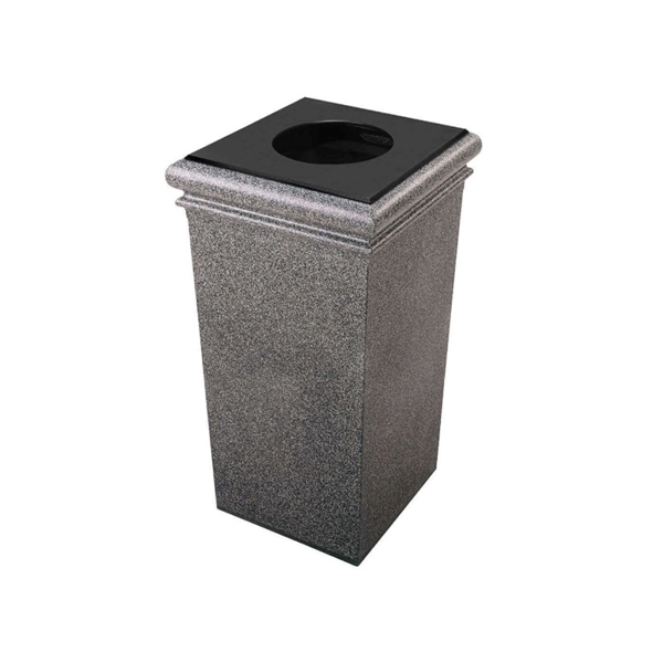 30 Gallon Polymer Concrete Trash Can, Portable 115 lbs. - Picnic