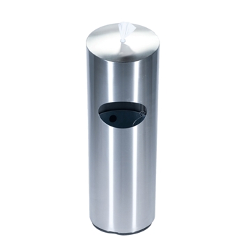 Commercial Zone 25 Gallon Open Top Trash Can - Stainless Steel, Silver