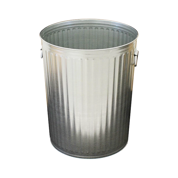 Trash Can Expanded Metal Basket Round 48 Gallon Powder Coated Steel -  Picnic Furniture