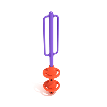 PFS033 - 2 Pods Free Standing Pod Playground Climber - Ages 2 To 12 Yr - Orange on Purple