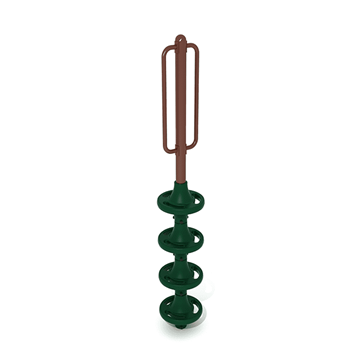 PFS035 - 4 Pods Free Standing Pod Climbing Playground Equipment - Ages 5 To 12 Yr - Brown on Green