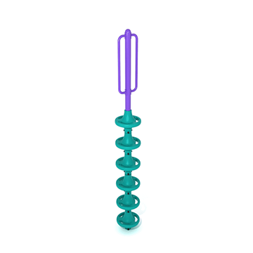 PFS037 - 6 Pods Free Standing Pod Playground Climber - Ages 5 To 12 Yr - Purple on Teal