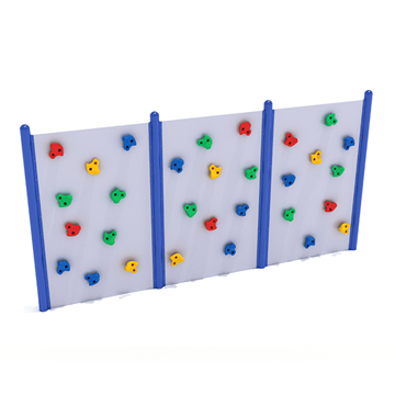 PTC024 - 3 Panel Standard Playground Rock Climbing Wall - Ages 5 To 12 Yr  - Front