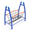 PGS017 - Curved Post Bridge Net Climber Playground Equipment - Ages 5 To 12 Y - Back - Orange, Blue, Blue