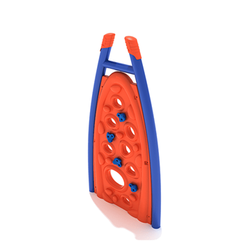 PGS036 - Curved Post Panel Playground Climbing Wall - Ages 5 To 12 Yr - Blue, Orange