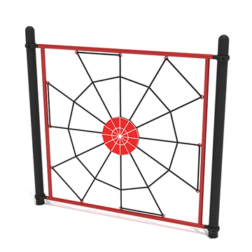 PTC021 - Spider Web Playground Equipment Climber - Ages 5 To 12 Yr - Red, Black