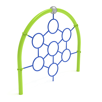 PGS011 - Sunrise Climbing Playground Equipment - Ages 5 To 12 Yr - Blue on Lime Green